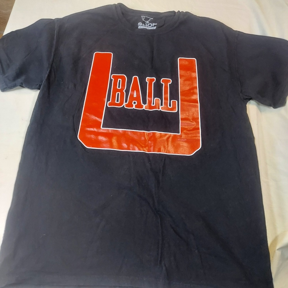 The Shop Indy Mens U Ball Graphic T-Shirt Black Red Size Large Cottonβ Tee
